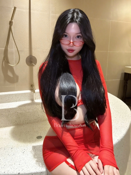 [TẶNG ĐAI ĐÙI] Bộ đồ Larisa Set (kém dán ti) S2433 siêu gợi cảm táo bạo nóng bỏng dáng đầm ôm sát cut out Bralettehousevn