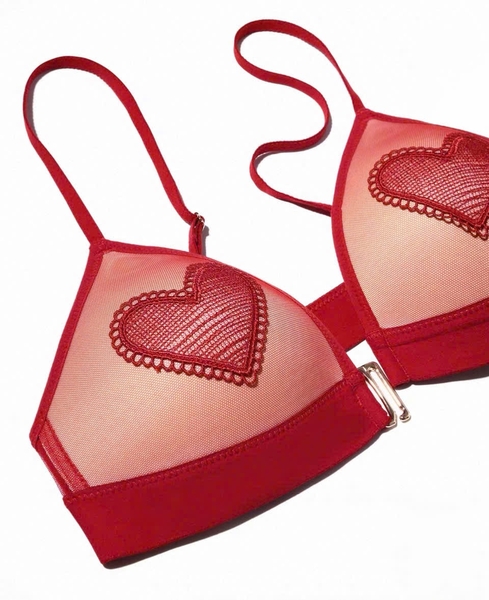 Bộ đồ lót có mút  mỏng Gege Set S2650 trái tim nổi bật gợi cảm Bralettehousevn