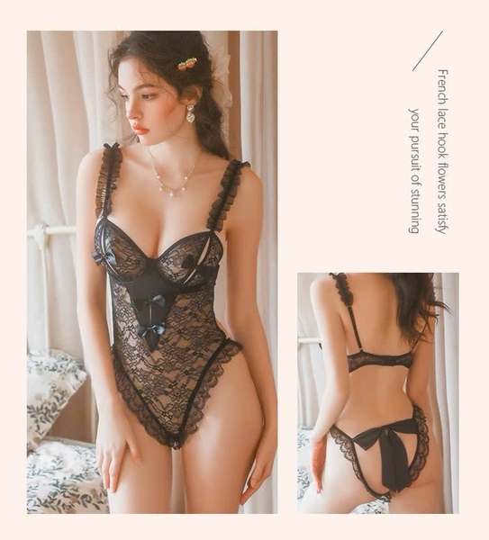 Bộ đồ liền thân nữ Cenix Bodysuit S2557 cut out ren suốt xuyên thấu gợi cảm quyến rũ nữ tính Bralettehousevn