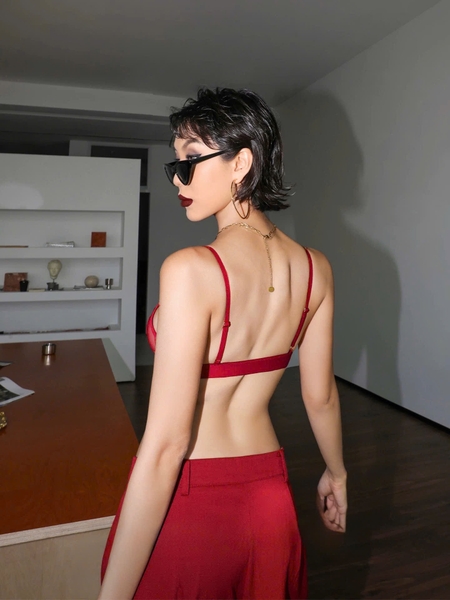 Bộ đồ lót có mút  mỏng Gege Set S2650 trái tim nổi bật gợi cảm Bralettehousevn