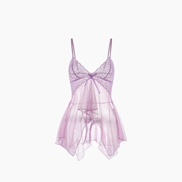 Đầm váy ngủ nữ xuyên thấu Sim Dress S2546 siêu mỏng phối ren gợi cảm quyến rũ Bralettehousevn