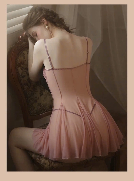 Đầm váy ngủ dáng xoè có gọng Hindy Dress S2669 xuyên thấu nữ tính tôn dáng Bralettehousevn