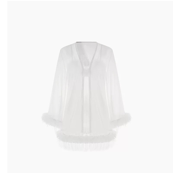 [PARTY🎄] Váy ngủ và choàng có đính lông Fringle Dress S2274 Choàng Flowy S2273 cao cấp mới nhất voan xuyên thấu Bralettehousevn