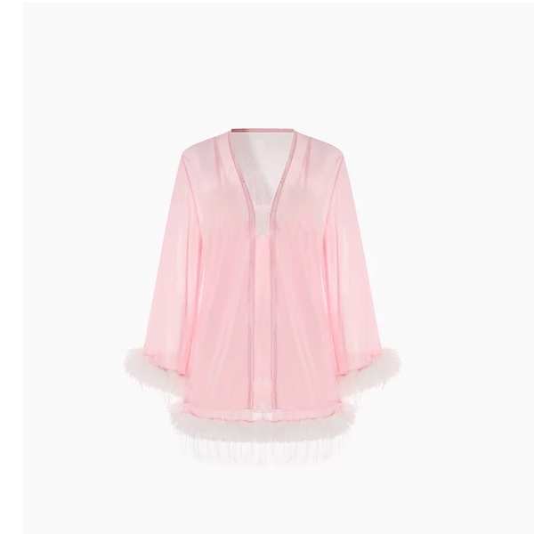 [PARTY🎄] Váy ngủ và choàng có đính lông Fringle Dress S2274 Choàng Flowy S2273 cao cấp mới nhất voan xuyên thấu Bralettehousevn