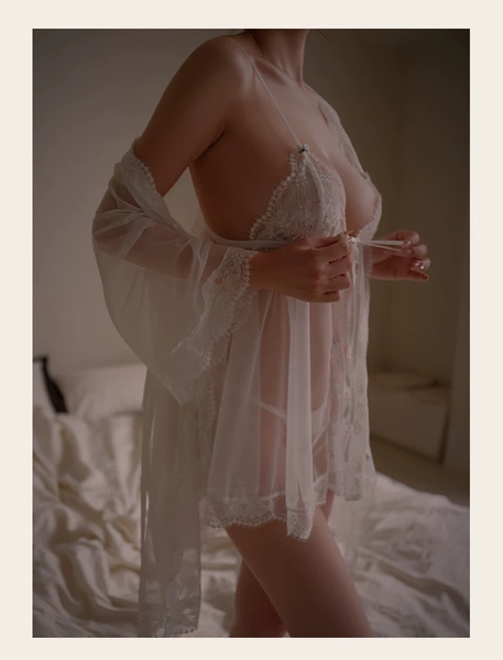 Đầm váy ngủ xuyên thấu cao cấp Chalelo Dress S2550 xẻ tà phối ren tinh tế nữ tính gợi cảm 𝘉𝘳𝘢𝘭𝘦𝘵𝘵𝘦𝘩𝘰𝘶𝘴𝘦𝘷𝘯