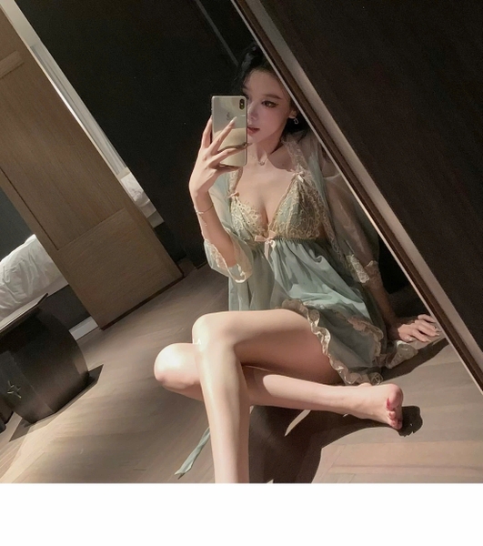 Váy ngủ nữ có mút đệm Party Dress S2558 voan tầng nữ tính phối ren gợi cảm quyến rũ Bralettehousevn