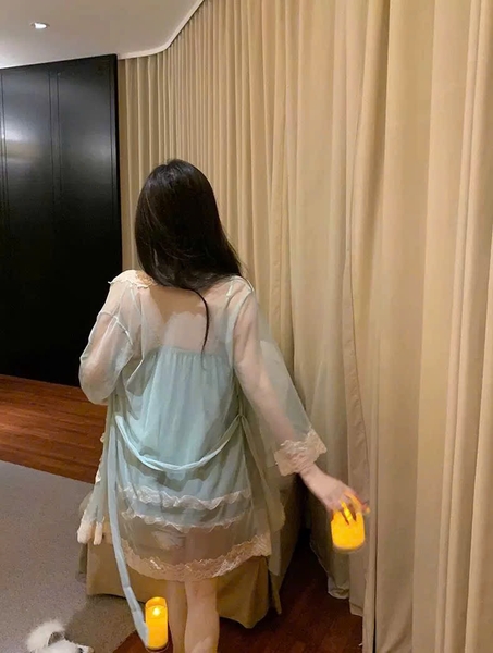 Váy ngủ nữ có mút đệm Party Dress S2558 voan tầng nữ tính phối ren gợi cảm quyến rũ Bralettehousevn