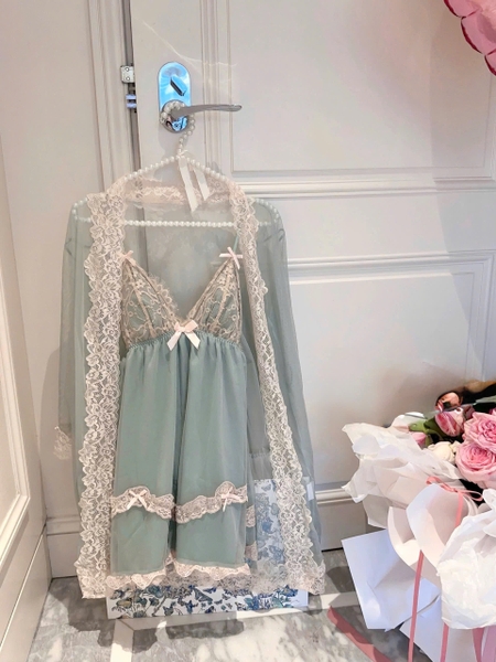 Váy ngủ nữ có mút đệm Party Dress S2558 voan tầng nữ tính phối ren gợi cảm quyến rũ Bralettehousevn