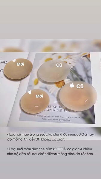[THẾ HỆ MỚI] Dán ngực Silicon Pétale PK2338 không keo siêu dính phiên bản nâng cấp co giãn cao cấp tự thân Bralettehousevn