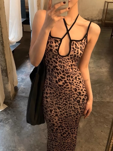 [SUMMER☀️] S2123 Beo Dress đầm da beo dài nữ hot trend đi biển gợi cảm quyến rũ siêu tôn dáng Bralettehousevn