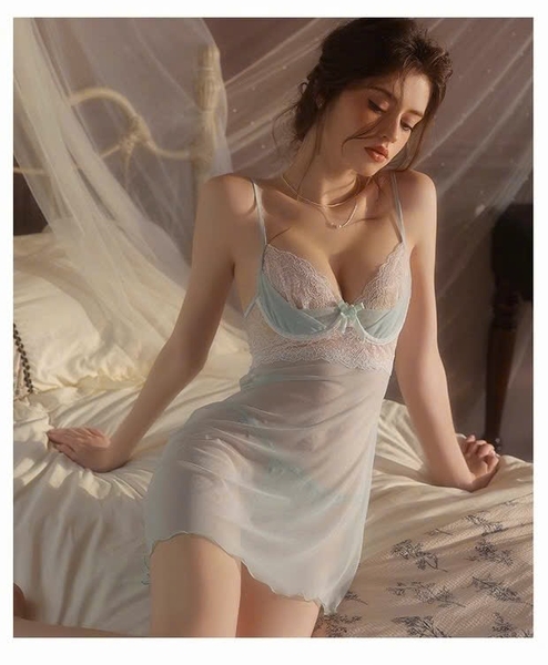 Đầm váy ngủ xuyên thấu Lagume Dress có gọng không mút phối màu gợi cảm nữ tính Bralettehousevn