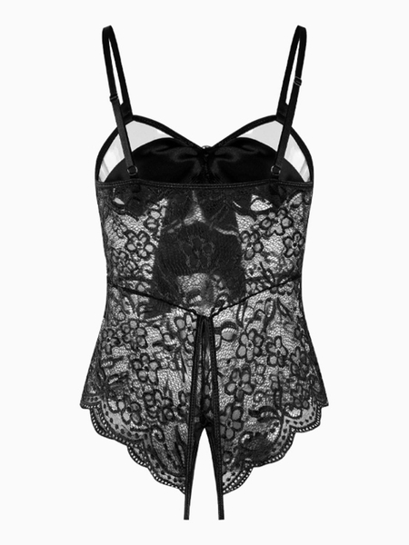 Bộ đồ liền thân nữ Mayah Bodysuit S2345 ren phối nơ voan xẻ đáy gợi cảm Bralettehousevn