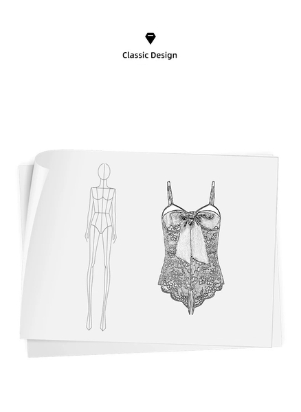 Bộ đồ liền thân nữ Mayah Bodysuit S2345 ren phối nơ voan xẻ đáy gợi cảm Bralettehousevn