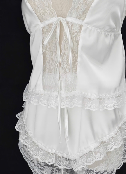 (Che tên - Hoả tốc) Bộ đồ ngủ 2 dây gợi cảm Nina Set S2278 chất liệu satin cao cấp kèm quần short cột dây quyến rũ cho nữ Bralettehousevn