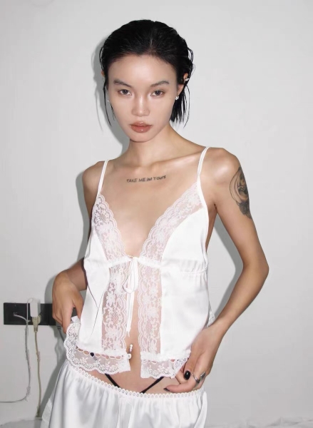 (Che tên - Hoả tốc) Bộ đồ ngủ 2 dây gợi cảm Nina Set S2278 chất liệu satin cao cấp kèm quần short cột dây quyến rũ cho nữ Bralettehousevn