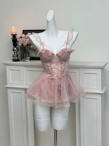 Đầm ngủ nữ dáng xoè có mút cánh tiên Beso Dress S2562 tiểu thư gợi cảm nữ tính tôn dáng Bralettehousevn