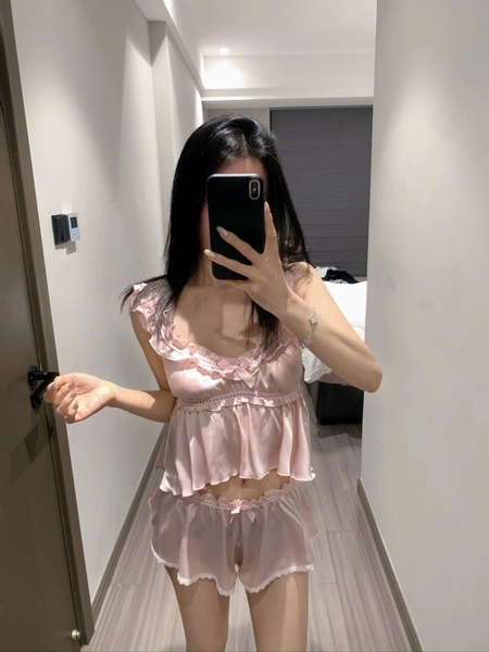 Bộ đồ ngủ Dainty Set kèm quần có mút sẵn nữ tính tiểu thư Bralettehousevn