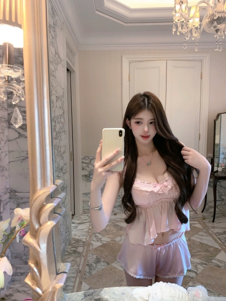 Bộ đồ ngủ Dainty Set kèm quần có mút sẵn nữ tính tiểu thư Bralettehousevn
