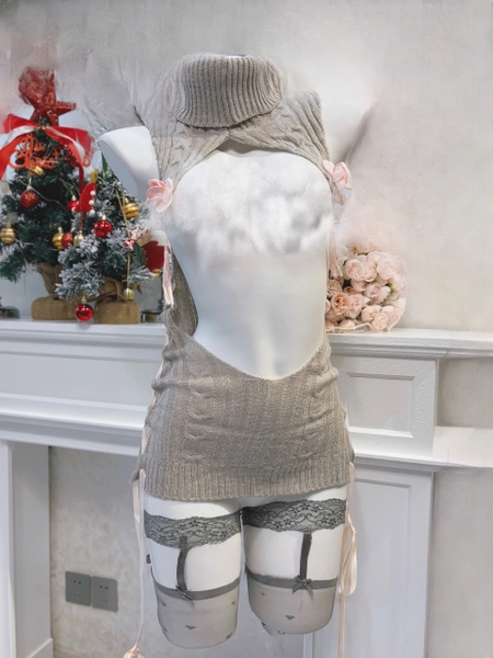 Đầm cosplay len FiFi Set S2494 đính hoa hồng Bralettehousevn