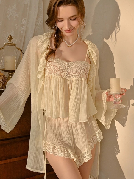 Bộ đồ ngủ 2 dây Envy Set kèm quần short chất xô mùa Hè nữ tính thoải mái Bralettehousevn