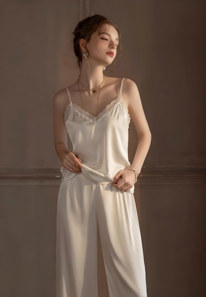 Bộ đồ ngủ 2 dây gợi quần dài Xena Set S2281 sang chảnh chất liệu satin cao cấp quyến rũ cho nữ Bralettehousevn