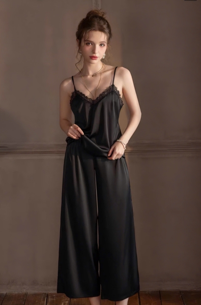 Bộ đồ ngủ 2 dây gợi quần dài Xena Set S2281 sang chảnh chất liệu satin cao cấp quyến rũ cho nữ Bralettehousevn