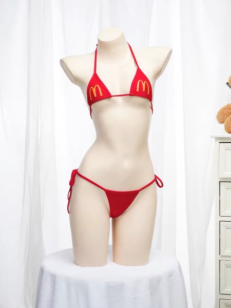 Set đồ lót nữ cột dây Mcd0nald Set S2285 vải xuyên thấu gợi cảm màu sắc nổi bật tôn da Bralettehousevn