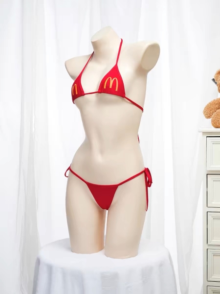 Set đồ lót nữ cột dây Mcd0nald Set S2285 vải xuyên thấu gợi cảm màu sắc nổi bật tôn da Bralettehousevn