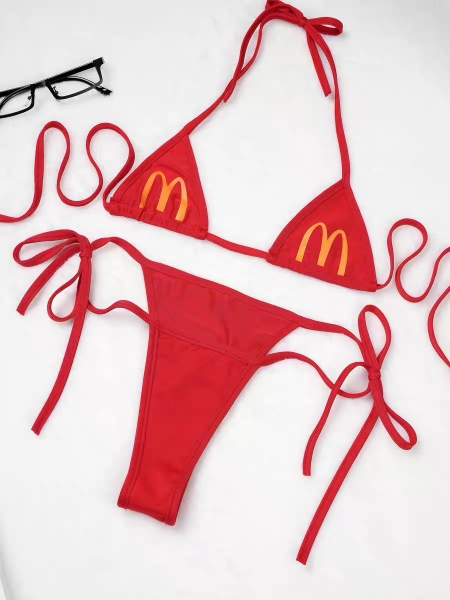 Set đồ lót nữ cột dây Mcd0nald Set S2285 vải xuyên thấu gợi cảm màu sắc nổi bật tôn da Bralettehousevn