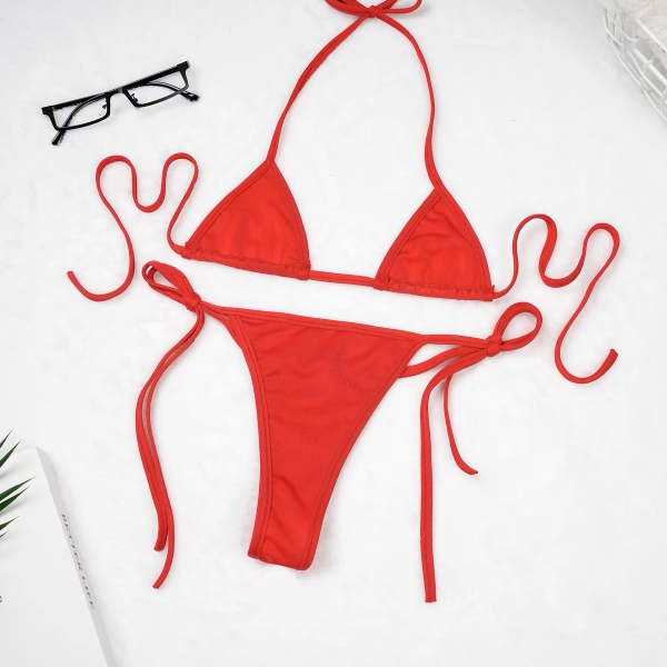 Set đồ lót nữ cột dây Mcd0nald Set S2285 vải xuyên thấu gợi cảm màu sắc nổi bật tôn da Bralettehousevn