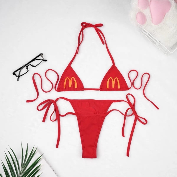 Set đồ lót nữ cột dây Mcd0nald Set S2285 vải xuyên thấu gợi cảm màu sắc nổi bật tôn da Bralettehousevn