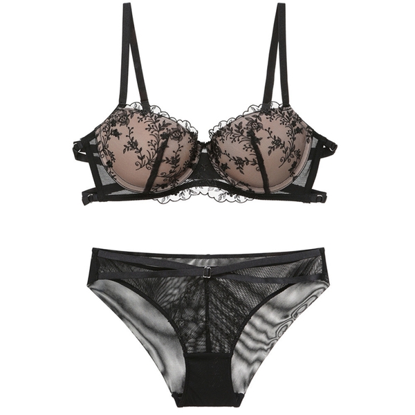 Bộ đồ lót nữ Theodora Set S2359 thêu hoa có gọng có mút nâng đỡ push - up tạo form ngực đẹp Bralettehousevn