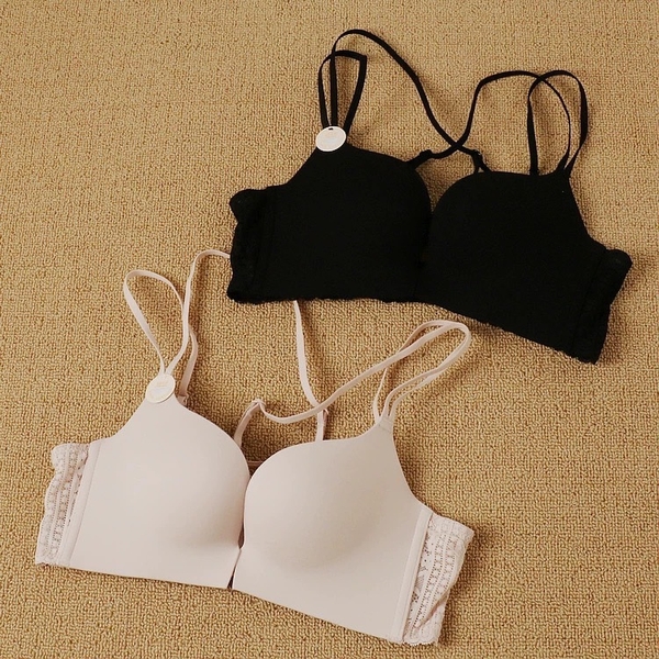 S1640 Áo lót nữ chất su không gọng có mút Bra su đan dây Bralettehousevn