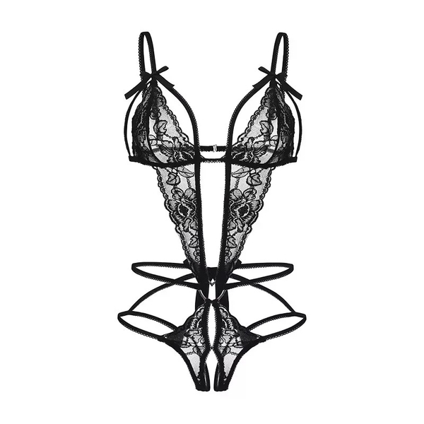 Bộ đồ liền thân ren mỏng Chewy Bodysuit S2502 phối nơ gợi cảm quyến rũ Bralettehousevn