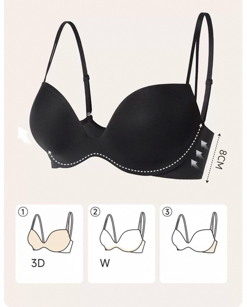 Áo lót bề mặt trơn Sleek Bra S2363  siêu nâng push up tạo form ngực đẹp quyến rũ có gọng có mút Bralettehousevn