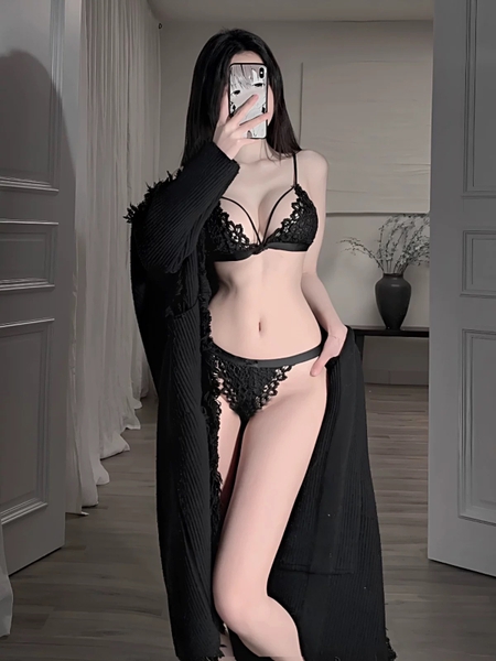 Set bralette nữ ren Flambo Set S1850 không gọng mút quần dây Bralettehousevn