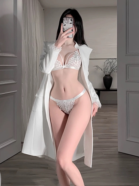 Set bralette nữ ren Flambo Set S1850 không gọng mút quần dây Bralettehousevn