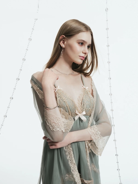 Váy ngủ nữ có mút đệm Party Dress S2558 voan tầng nữ tính phối ren gợi cảm quyến rũ Bralettehousevn