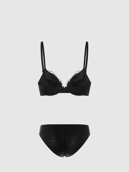 Bộ đồ lót nữ trơn Yoichi Set S1976 phối ren viền gợi cảm có gọng mút nâng ngực diện áo dài công sở Bralettehousevn