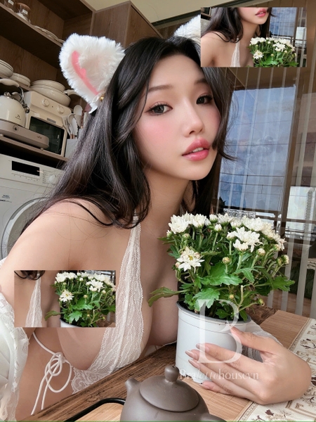 Bộ đồ ngủ Allure Set (choàng + bodysuit) S2581 chất voan xuyên thấu gợi cảm nữ tính Bralettehousevn