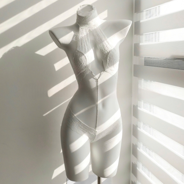 Bộ đồ ren 2 mảnh mặc được nhiều kiểu Chouchou Set S2595 kèm dây đai nối lấp lánh Bralettehousevn