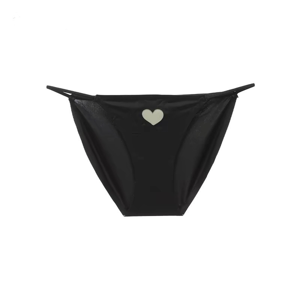 Quần lót nữ chất su Q1649 Quần su trái tim mềm họa tiết đáng yêu dáng tam giác dây mảnh Bralettehousevn