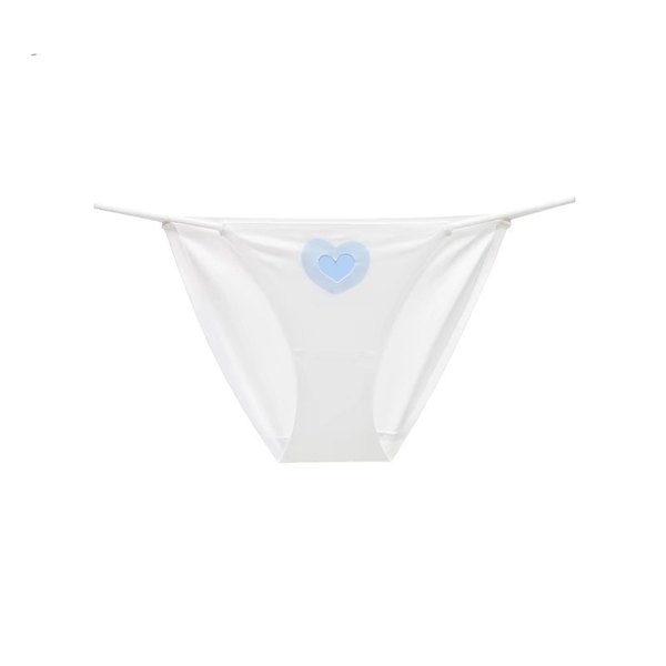 Quần lót nữ chất su Q1649 Quần su trái tim mềm họa tiết đáng yêu dáng tam giác dây mảnh Bralettehousevn