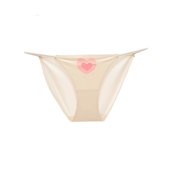 Quần lót nữ chất su Q1649 Quần su trái tim mềm họa tiết đáng yêu dáng tam giác dây mảnh Bralettehousevn