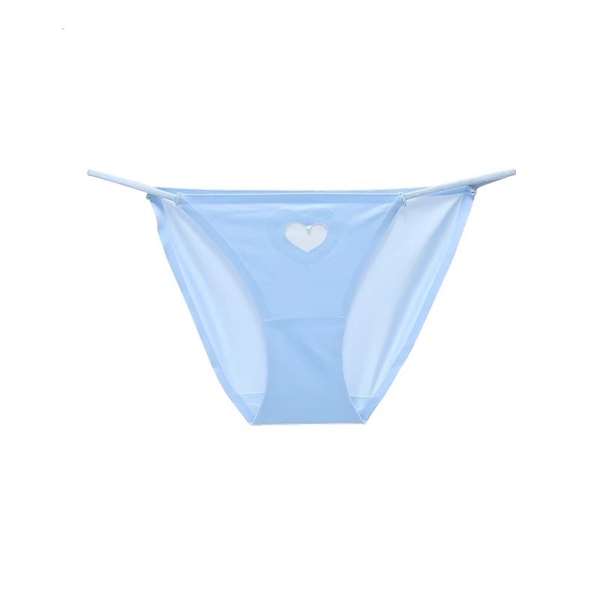 Quần lót nữ chất su Q1649 Quần su trái tim mềm họa tiết đáng yêu dáng tam giác dây mảnh Bralettehousevn