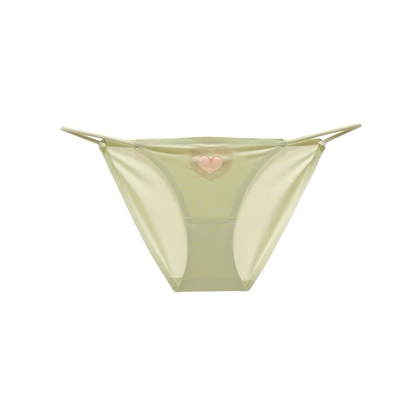 Quần lót nữ chất su Q1649 Quần su trái tim mềm họa tiết đáng yêu dáng tam giác dây mảnh Bralettehousevn