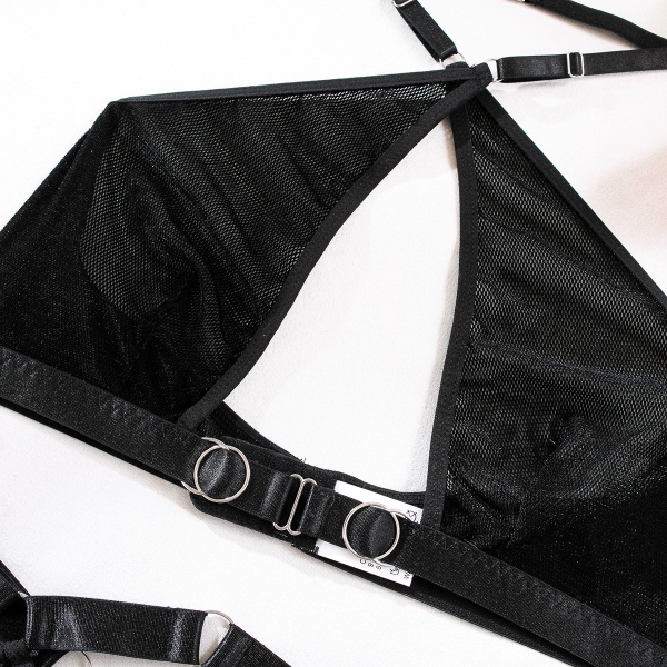 Set bộ đồ lót gợi cảm Kir Set S2063 thun lưới mặc được 2 kiểu không gọng mút Bralettehousevn