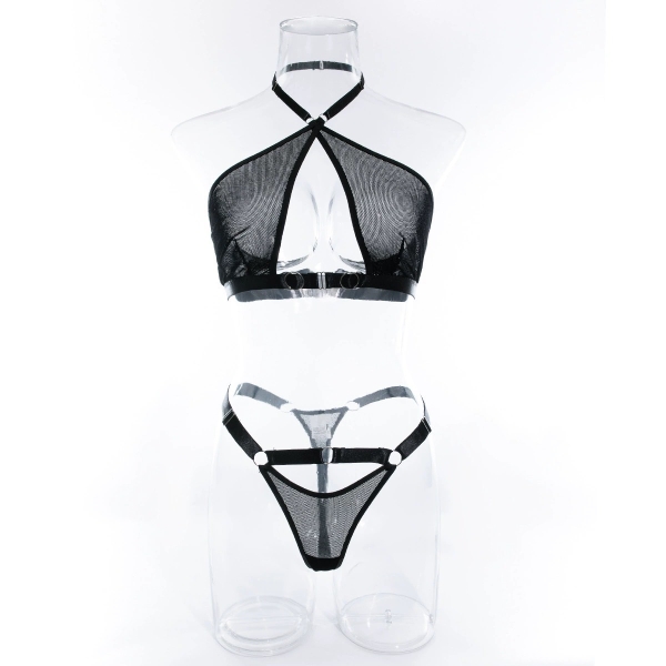 Set bộ đồ lót gợi cảm Kir Set S2063 thun lưới mặc được 2 kiểu không gọng mút Bralettehousevn