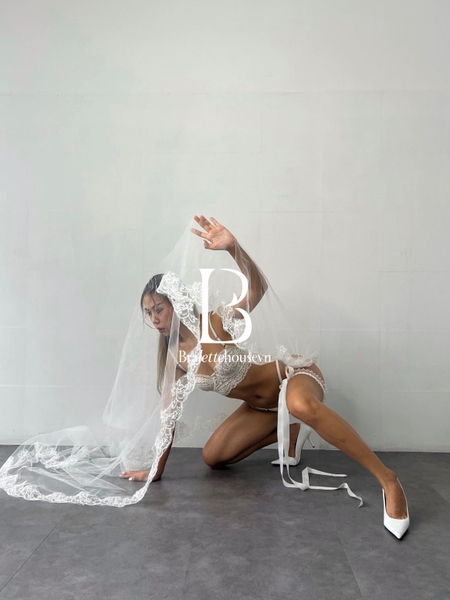 [TẶNG KÈM VÒNG ĐÙI] Set bralette áo lót nữ có gọng không mút Sharmaine Set S1127 Bralettehousevn