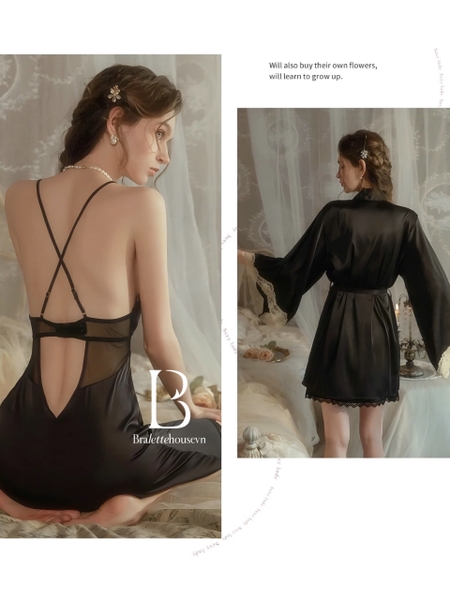 Đầm váy ngủ nữ satin cao cấp Phantom Dress S2221 quyến rũ Bralettehousevn
